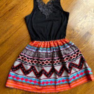 Find multicolored party cocktail dress mini lace back